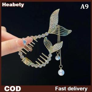 Heabety 🔥🔥🔥Hot Sale กิ๊บหนีบผมสุดหรูกิ๊บหนีบผมหางม้าหัวเข็มขัดทรงหางม้าไข่มุกพลอยเทียมมีพู่กิ๊บหนีบผม