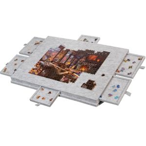ZM10Q 2-in-1 1000 Piece Tilting Puzzle Board Felt 1000 Piece Puzzle Storage Pad Puzzle Table Portable Puzzle Storage Saver Home Use