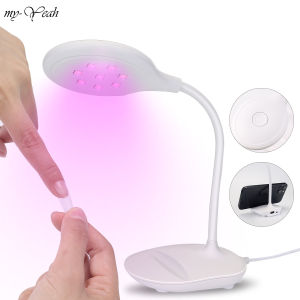 Myyeah ไดร์เป่าเล็บ27W พับได้9LED โคมไฟ LED UV เจลอาบน้ำอย่างรวดเร็วยาทาเล็บพร้อมอุปกรณ์ทำเล็บ DIY แสดงเวลา