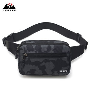 UPGREE Men Sports Waist Bag Fashion Men Bag Chest Bag Shoulder Bag Sports Bag Waterproof Oxford Three Zipper Large Capacity Design Running Bag Portable Gym Bag for Running Cycling Hiking Walking