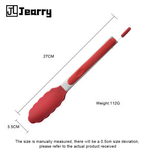 Jearry 9/12 Inch Silicone Food Clip Food Grade Dụng cụ bếp chống nhiệt
