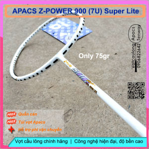 Vợt cầu lông Apacs Z-Power 900 RP+ Super Lite (7U) vợt siêu nhẹ 75gr thân đũa nặng đầu chuyên công thân dẻo dễ thuần dễ chơi