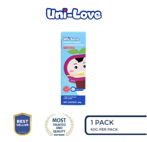 UniLove Probiotic Training Toothpaste - Flavour-Free (0-2 Years Old) 60g Pack of 1