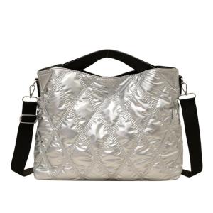 Fashionable Geometric Embroidery Handbag Lightweight Carryall Crossbody Bag Multiple Compartments Comfortable Grip