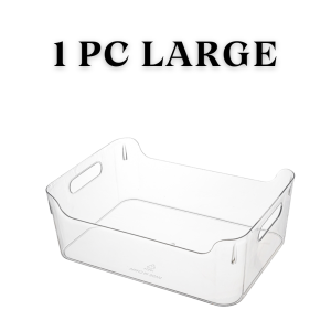 Multipurpose Transparent Storage Box Space Saving Heavy Duty Organizers Bin Container Wardrobe Toys Kitchen Organization