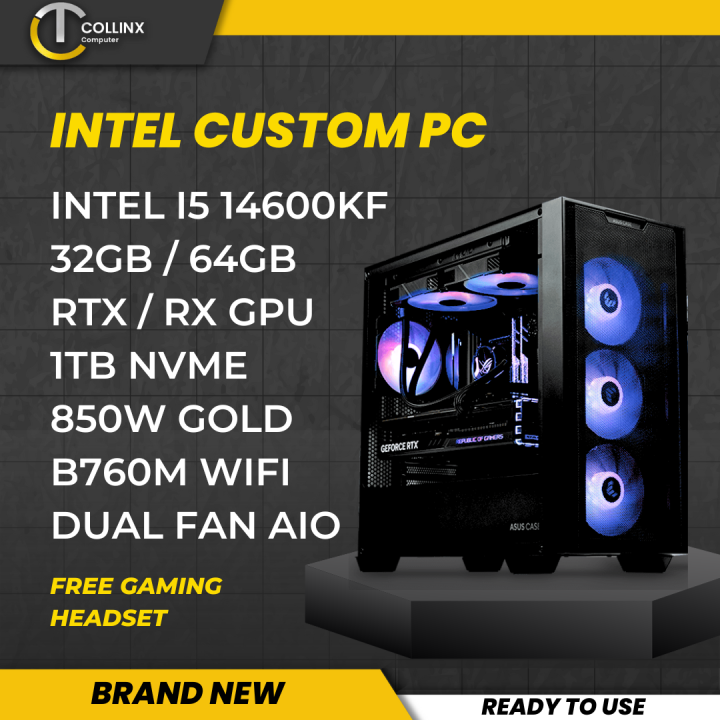  pc build package terminator intel core i5 14600kf 14th gen cpu