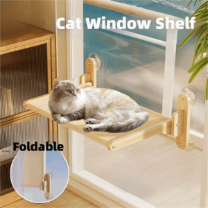 LETIGO Hanging Wall Cat Hammock Suction Cup Foldable Pet Hammock Durable Large Space Window Bed Kitten Nest