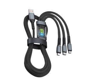 Cáp sạc nhanh 100W 3 đầu (Lighning Type C Micro USB) sạc cho mọi loại điện thoại