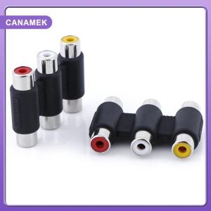 【CANAMEK】 1PC 3 RCA AV âm thanh video nữ để nữ Jack coupler adapter 3RCA nối