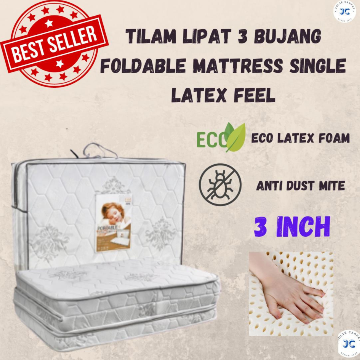 Tilam Bujang Lipat 3 Fordable Single Mattress Rebond Foam Tilam Single Budget Lazada