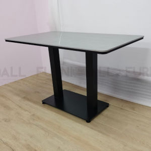 Furnimall Glossy Sintered Stone Dining Table/Meja makan kafe/Meja Kopi/Restaurant Cafe Table餐桌
