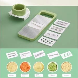 6 in 1 Multifunction Vegetable Slicer Chopper Peeler Grater Stainless Steel Kitchen Tool Set Food Prep