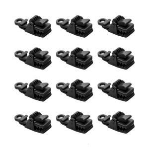 12PCS cản gió Lều Neo nơi trú ẩn Clip tán Clip nhựa kết cấu cho võng cắm trại và ngoài trời