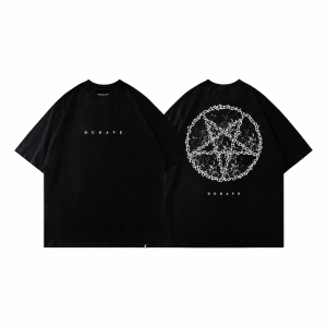 DGRAVE CREATIONS PENTAGRAM BLACK T-SHIRT