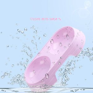 Chén ăn cho Chó Mèo 2 ngăn bằng nhựa (mẫu mới) - Love Pets Shop