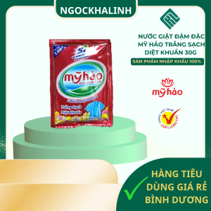 Nước giặt đậm đặc Mỹ Hảo trắng sạch diệt khuẩn 30 G ( 1 dây 10 gói)