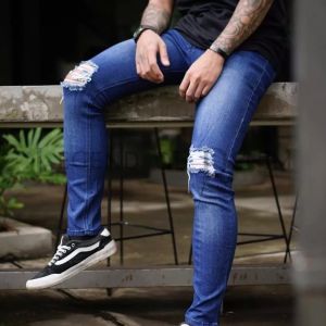 TURUN HARGA - Celana Jeans Pria Lelaki Dewasa Hitam Pensil Slimfit Slim Fit Slimpit Slim Pit Skinny Stretch Street Setrit Strit Karet Melar /Jins Panjang / Jens / Terbaru / Cowok / Murah / Distro / Keren / Gaul / Item Sobek / Terbaru 2024