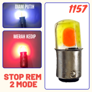 LAMPU STOP JELLY 2 MODE KEDIP MERAH DAN DIAM PUTIH BISA UNTUK SEMUA MOTOR DC 12V