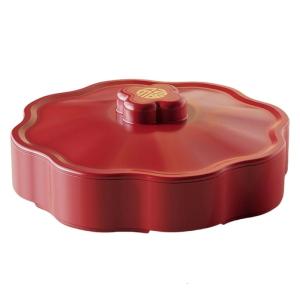 5 Compartments Plastic Candy Dispenser Elegant Nut Storage Box with Cover Dry Holder Appetizer Serving Tray