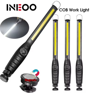 INEOO USB Rechargeable COB LED Work Light Portable Magnetic Cordless Inspection Light For Car Repair Home Workshop Emergency