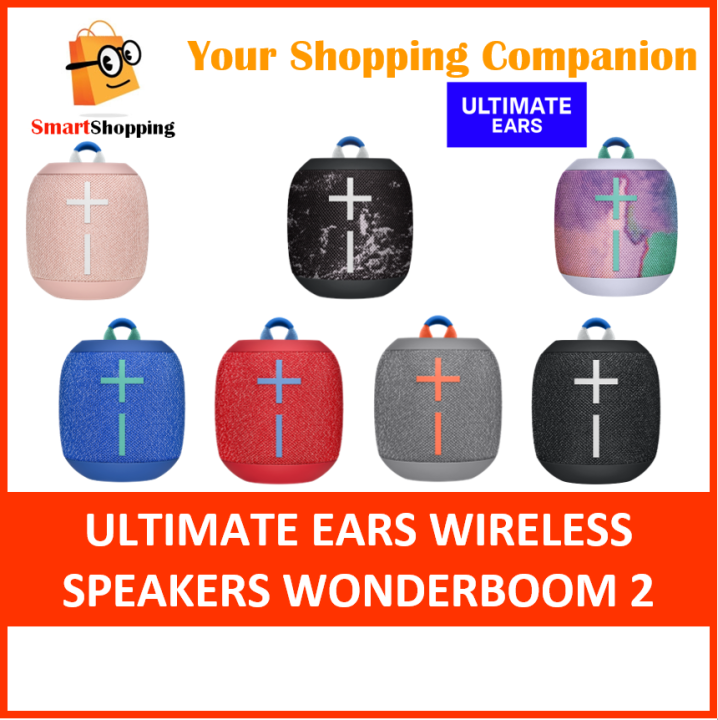 Ultimate Ears WONDERBOOM 2 Portable Bluetooth Speaker Black Grey Red Blue Peach SG warranty