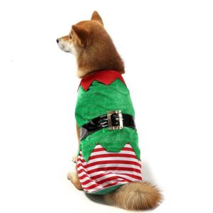 Dog Vest Clothes Christmas Costume for Small to Large Dogs (Red + Green) Elf Clothes Red and Green Elf Apparel
