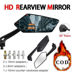 Motorcycle Side Mirror Anti-glare Rotatable Control High Definition Large Rearview Mirror Universal
