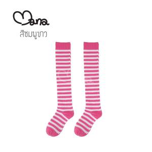 ถุงเท้าแฟชั่นลายทาง ยาวถึงเข่า ถุงเท้าสไตล์ญี่ปุ่น