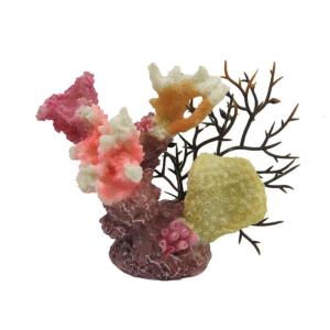 Resin Exquisite Artificial Coral FishTank Decorations for Aquarium Terrarium White&Pink False Coral Ornament