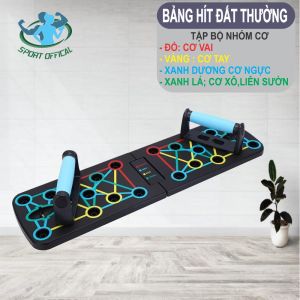 (SẢN PHẨM MỚI 2023) Bảng Tập Hít ĐấtChống Đẩy Đa Năng 3 Trong 1 Kiểu Dáng Mới (Gập Bụng + Dây Kéo Tay)