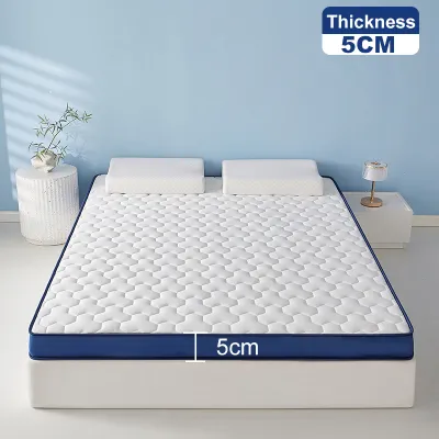 【On Sale】Thick Latex Mattress Single/Queen/King - Foldable Tatami Mattress with Anti-Mite Memory Foam Tilam Lateks