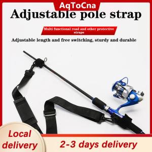 [COD] AqToCna Ship within 24 hours Fishing Rod Carrying Strap Sling Shoulder Belt Security Tools Nylon Rod Bracket Waist Belt Strap Fishing Tool Accessories