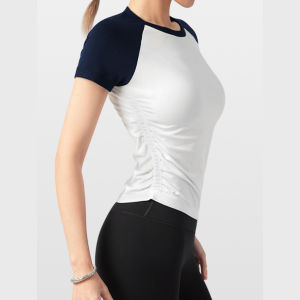 Áo phông thể thao nữ chất dệt kim phù hợp tập gymyogachạy bộđạp xe cầu lông tennis XGYM XT1208