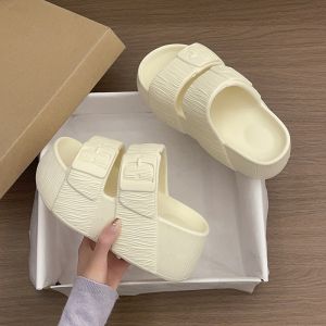 [Free Shipping] Womens platform thick-soled slippers for summer outdoor wear 2026 new model non-slip indoor home high-heeled beach sandals
