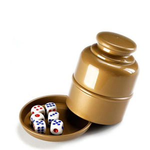 Professional Dice Cup With Lid and 5 Dices for Bar KTV Drinking Games