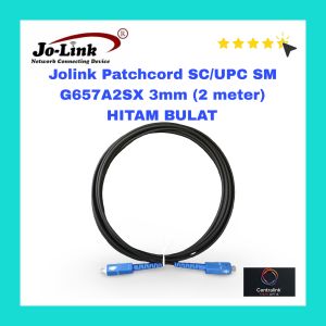 Patchcord Jolink SC/UPC Outdoor ukuran - 3mm panjang (3meter2meter1meter) HITAM BULAT