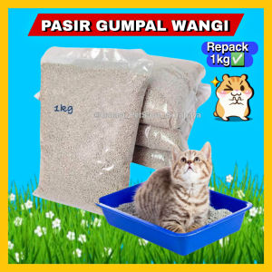 GPSS- Pasir Gumpal Wangi 1kg Pasir Kucing Gumpal WANGI Pasir Bentonite Alas Kotoran Tempat Pup Hewan