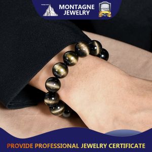 Montagne Jewelry Natural Top Grade 7A+ Obsidian Bracelets Brazil Fine Jewellery bracelets for women Cuff