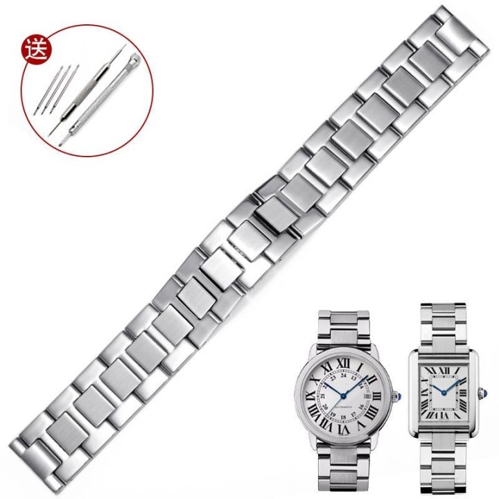 Original Substitute Cartier TANK Must tank London steel belt men s and women s watch with stainless steel bracelet large medium and small Lazada PH