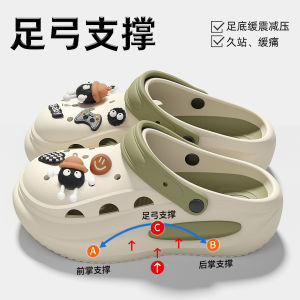 Free Shipping WomenS Thick-Soled Clogs Summer Closed-Toe Sandals Outdoor Wear MenS Beach Vacation Fashion New Style Sandals