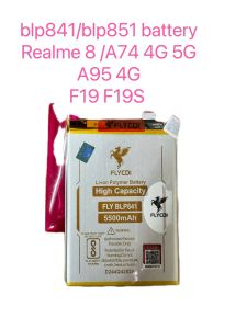 High-Capacity 5500mAh FLYCDI BLP841/BLP851 Replacement Battery for Realme 8/A74 4G/5G/A95 4G/F19/F19S