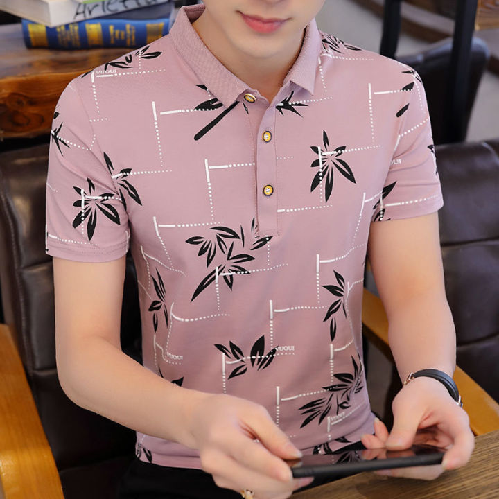 Joom Summer Men Polo Shirt High Quality Cotton Short Sleeve T Shirt Korean Cotton Lapel Polo