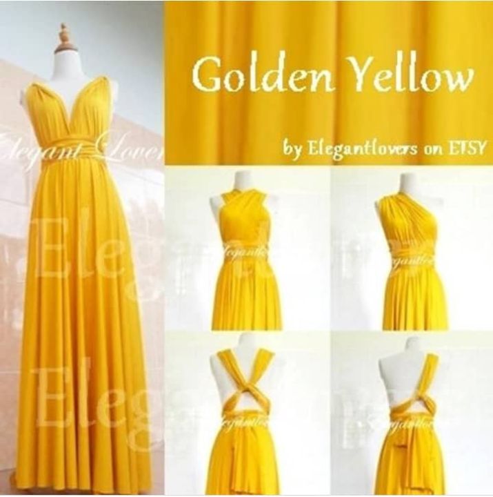 Golden yellow infinity store dress