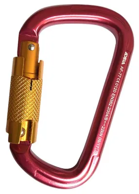 Adela AF-77C CE Triple Lock Alloy Carabiner 25kN Connector Rescue Equipment Mountaineering Rapeling Caving Rock Climbing PPE Safety Equipment Rope Access Device