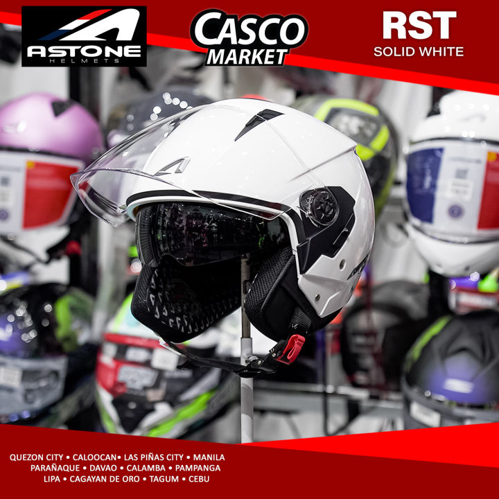 Visor Best Place To Buy Helmets ASTONE RST PLAIN HALF FACE DUAL