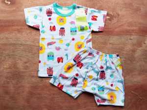 Kaos setelan Anak Anak 2 Tahun Tangan Pendek  Merk Velvet