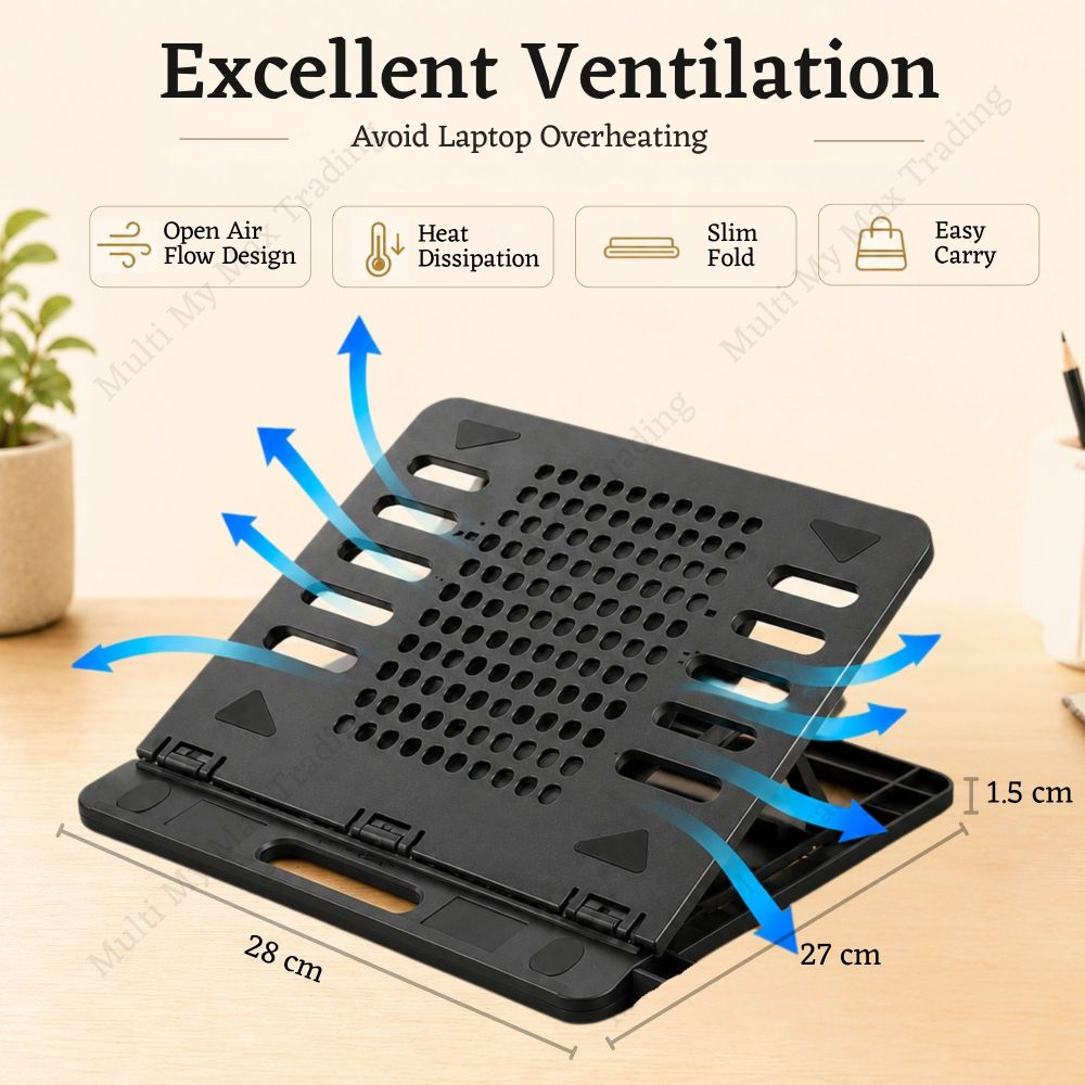 Adjustable Portable Laptop Stand Non-slip Ventilated Holder_voghion.com