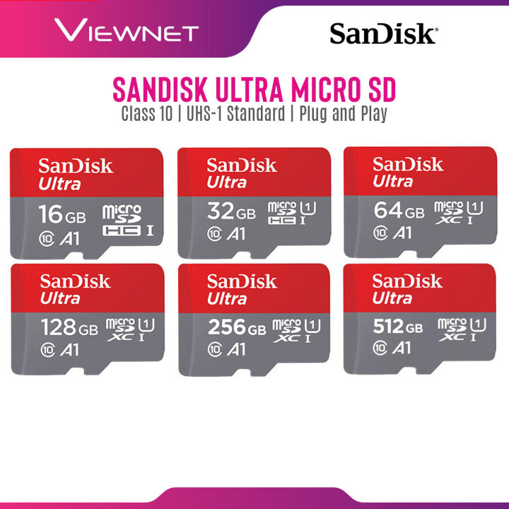 SanDisk Ultra MicroSD Memory Card UHS-I A1 Class 10 (16GB