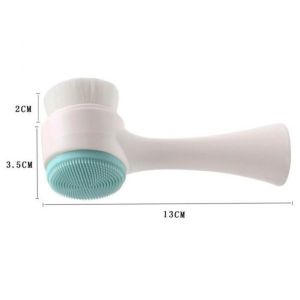 BISA COD - Pembersih Wajah Silikon 3D Cuci Muka Gagang Silicone Facial Face Brush 2 Sisi