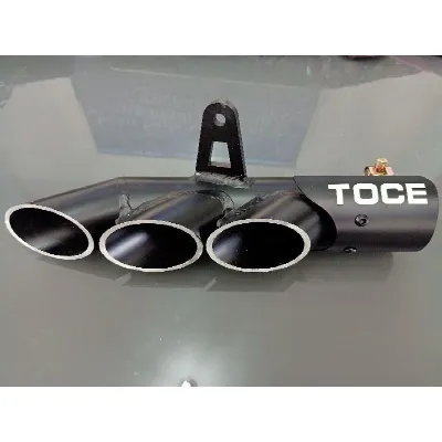 TOCE 3 HOLE MUFFLER RACING EXHAUST | 51mm Toce Open Muffler 3 wholes | Open Pipe BIG ELBOW EXHAUST